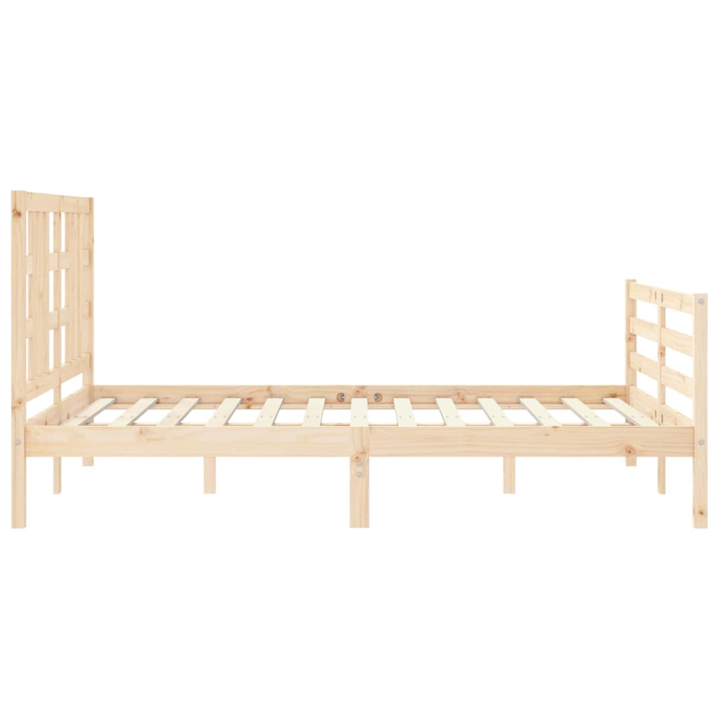 Bed Frame without Mattress 140x200 cm Solid Wood