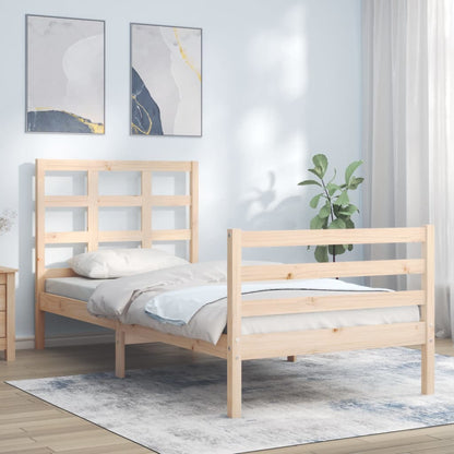 Bed Frame without Mattress Small Single Solid Wood