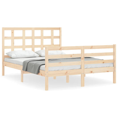 Bed Frame without Mattress Small Double Solid Wood