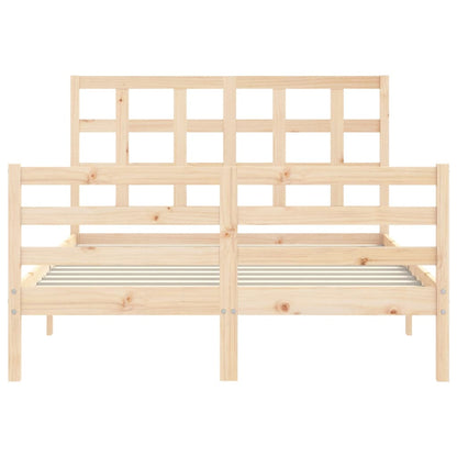 Bed Frame without Mattress 140x190 cm Solid Wood