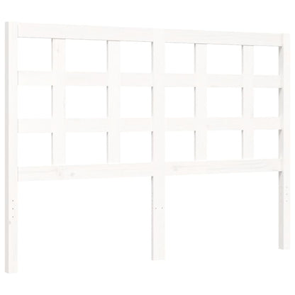 Bed Frame without Mattress White 140x190 cm Solid Wood