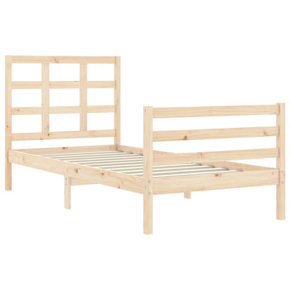 Bed Frame without Mattress 100x200 cm Solid Wood