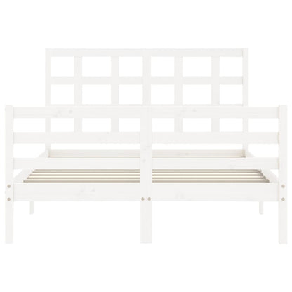 Bed Frame without Mattress White 120x200 cm Solid Wood
