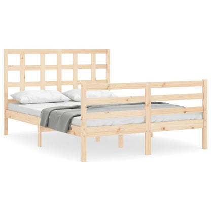 Bed Frame without Mattress 140x200 cm Solid Wood