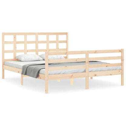 Bed Frame without Mattress 160x200 cm Solid Wood