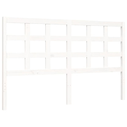 Bed Frame without Mattress White 160x200 cm Solid Wood
