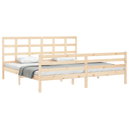 Bed Frame without Mattress 200x200 cm Solid Wood
