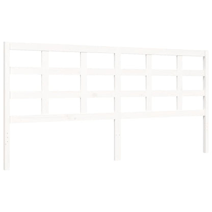 Bed Frame without Mattress White 200x200 cm Solid Wood