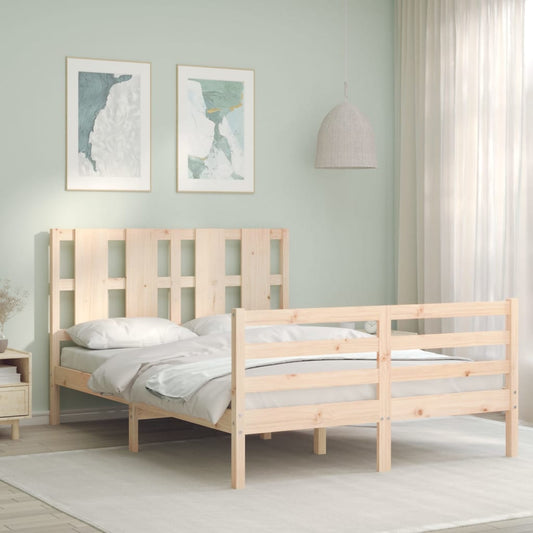Bed Frame without Mattress Small Double Solid Wood