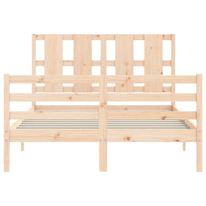 Bed Frame without Mattress 140x190 cm Solid Wood