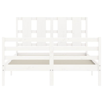 Bed Frame without Mattress White 120x200 cm Solid Wood