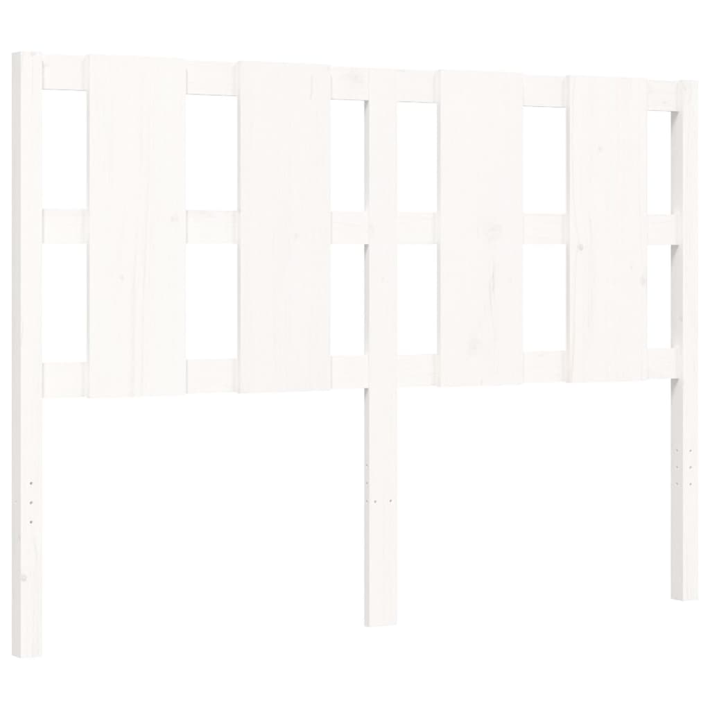 Bed Frame without Mattress White 120x200 cm Solid Wood