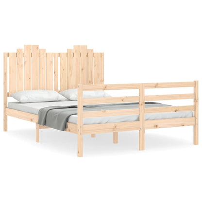 Bed Frame without Mattress 140x190 cm Solid Wood