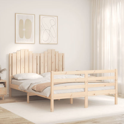 Bed Frame without Mattress 140x190 cm Solid Wood
