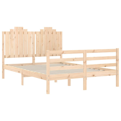 Bed Frame without Mattress 140x190 cm Solid Wood