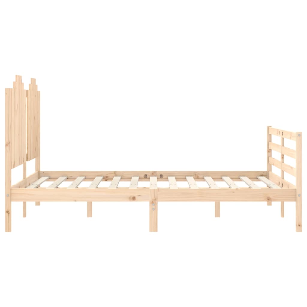 Bed Frame without Mattress 140x190 cm Solid Wood