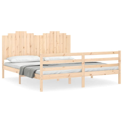 Bed Frame without Mattress Super King Size Solid Wood