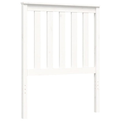 Bed Frame without Mattress White Small Single Solid Wood