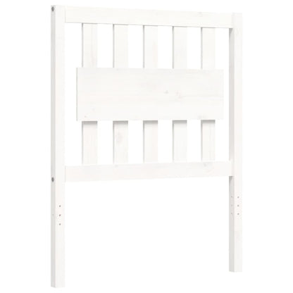 Bed Frame without Mattress White Small Single Solid Wood