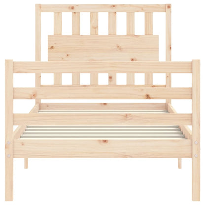 Bed Frame without Mattress Single Solid Wood