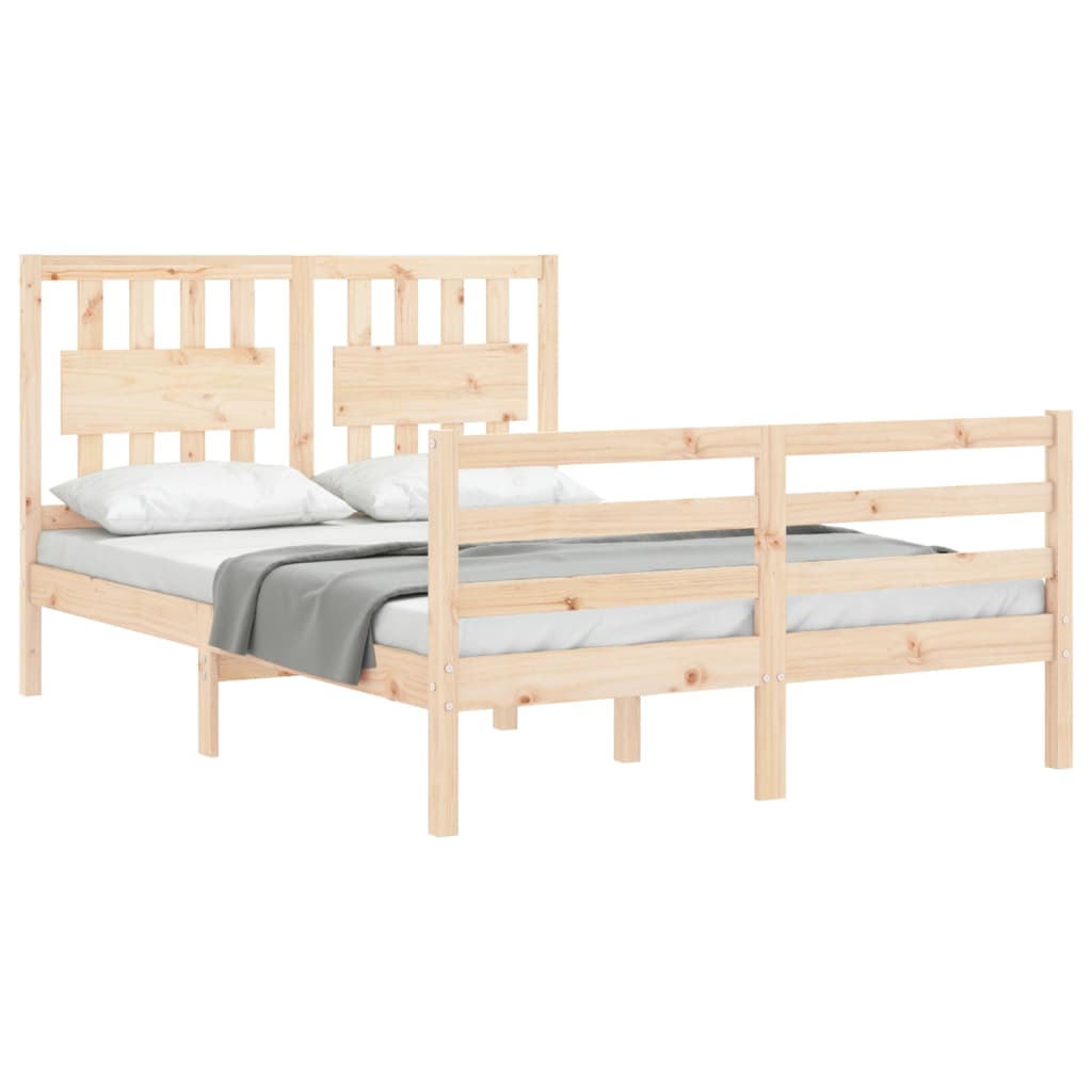 Bed Frame without Mattress Small Double Solid Wood