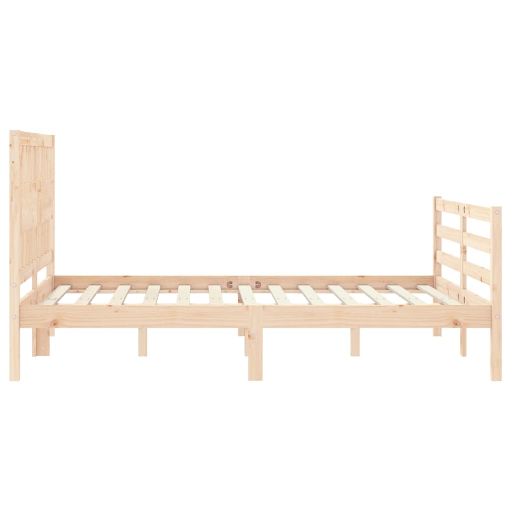 Bed Frame without Mattress Small Double Solid Wood