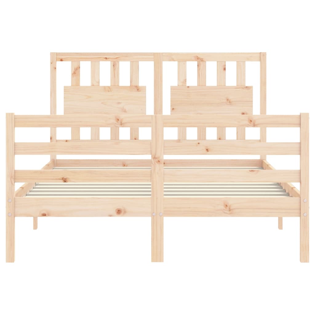 Bed Frame without Mattress Small Double Solid Wood