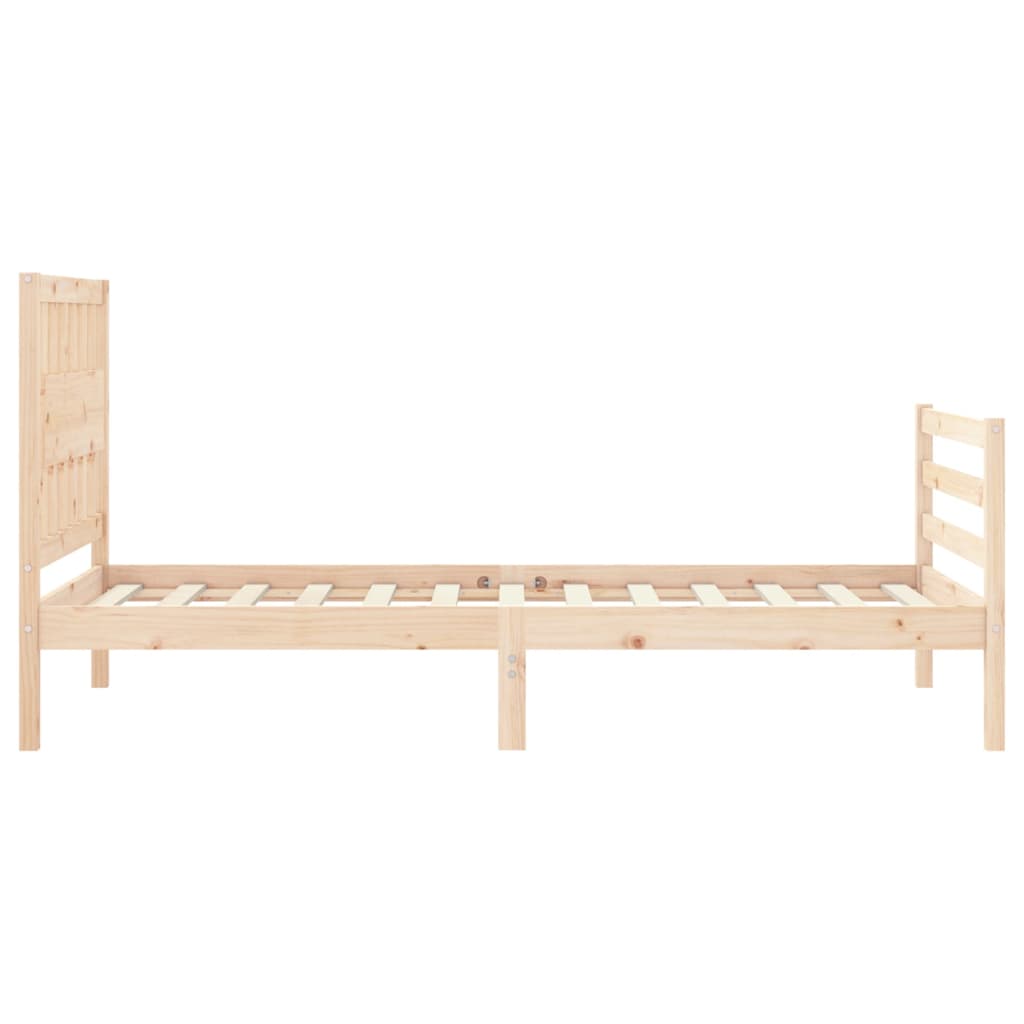 Bed Frame without Mattress 90x200 cm Solid Wood