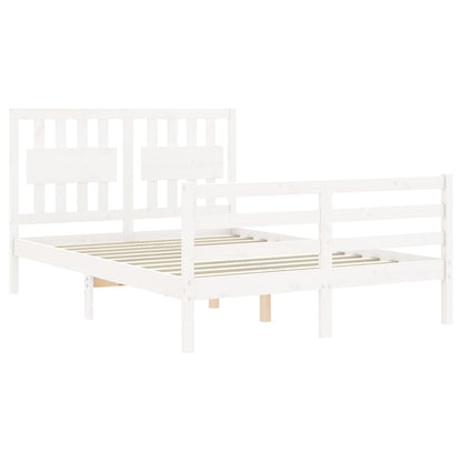 Bed Frame without Mattress White 120x200 cm Solid Wood