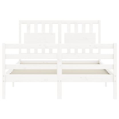Bed Frame without Mattress White 120x200 cm Solid Wood