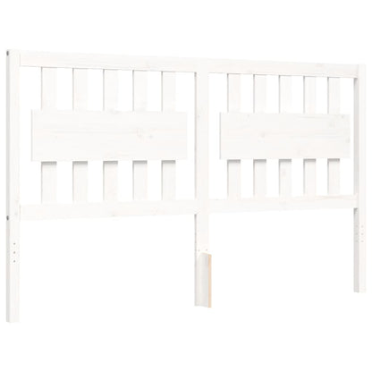 Bed Frame without Mattress White 160x200 cm Solid Wood