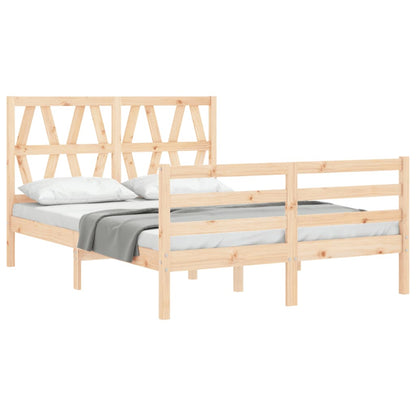 Bed Frame without Mattress 140x190 cm Solid Wood