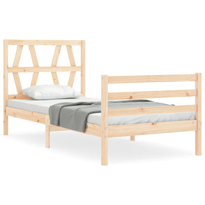 Bed Frame without Mattress 100x200 cm Solid Wood