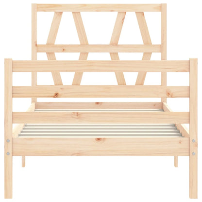 Bed Frame without Mattress 100x200 cm Solid Wood