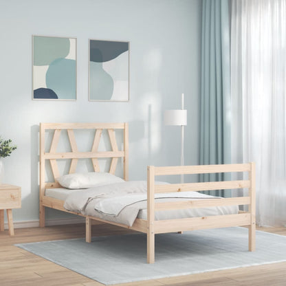 Bed Frame without Mattress 100x200 cm Solid Wood