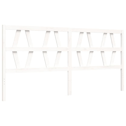 Bed Frame without Mattress White 200x200 cm Solid Wood