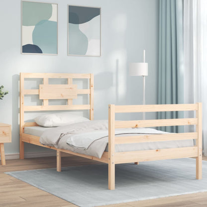 Bed Frame without Mattress Single Solid Wood