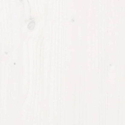 Bed Frame without Mattress White Single Solid Wood