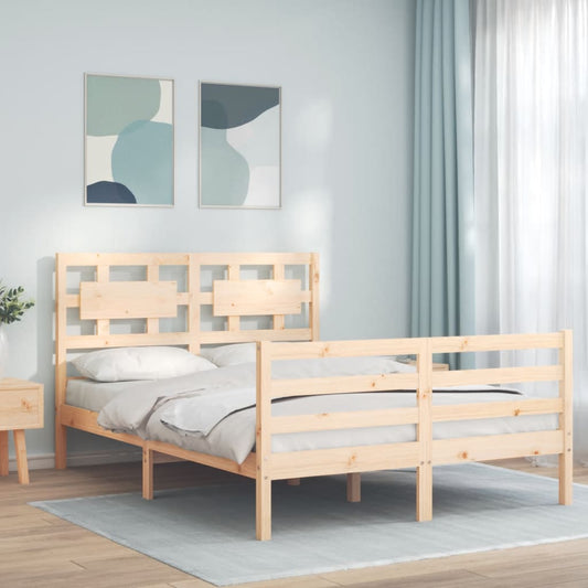 Bed Frame without Mattress 120x200 cm Solid Wood