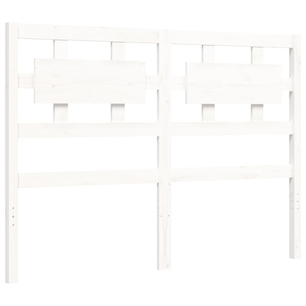 Bed Frame without Mattress White 120x200 cm Solid Wood
