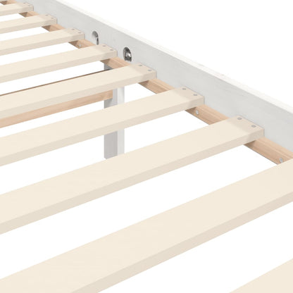Bed Frame without Mattress White 120x200 cm Solid Wood