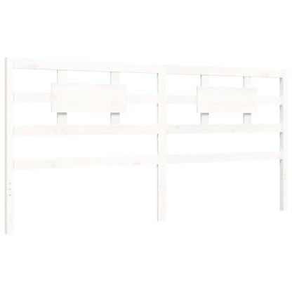 Bed Frame without Mattress White Super King Size Solid Wood