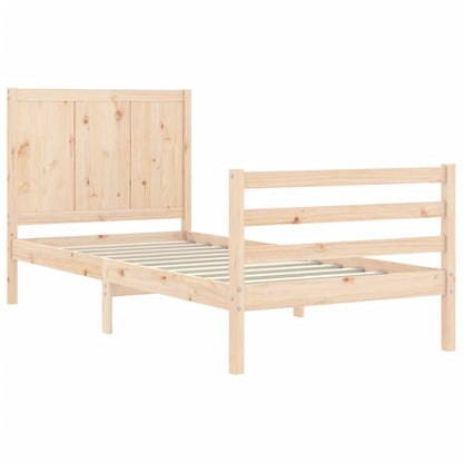 Bed Frame without Mattress Small Single Solid Wood