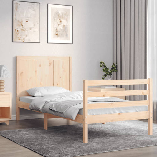 Bed Frame without Mattress Small Single Solid Wood