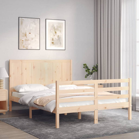 Bed Frame without Mattress Small Double Solid Wood