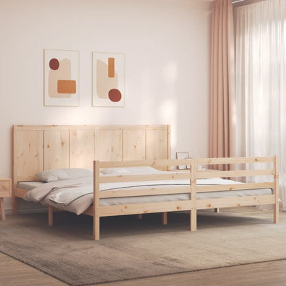 Bed Frame without Mattress 200x200 cm Solid Wood