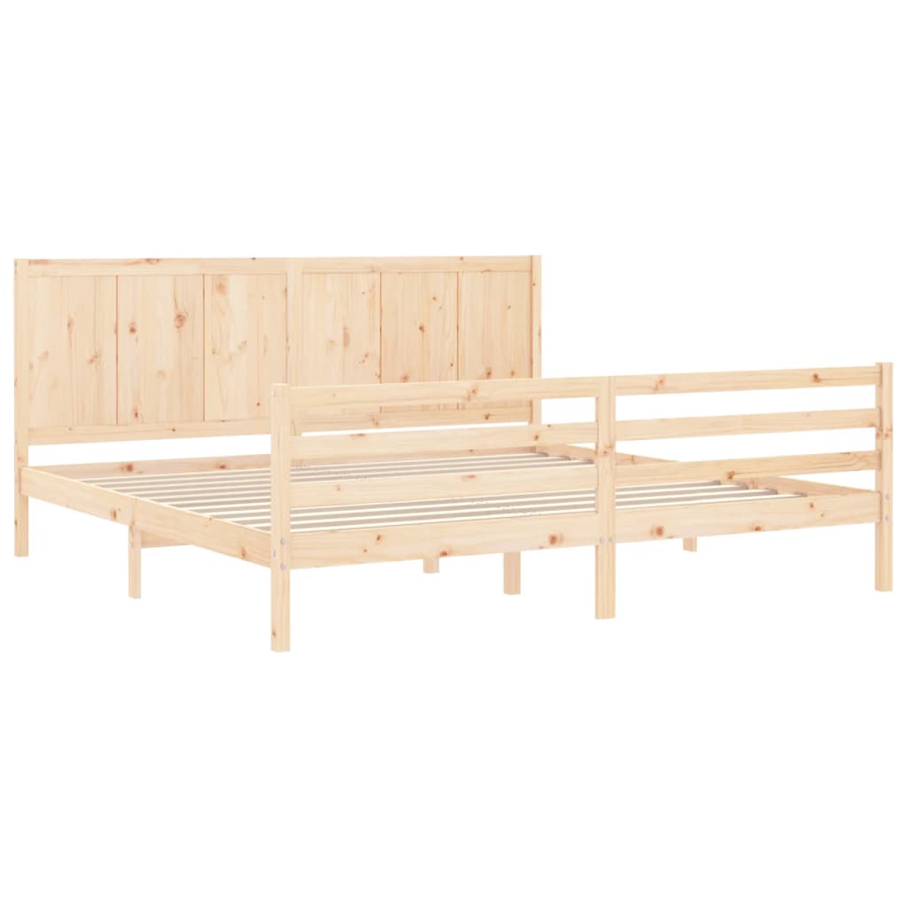 Bed Frame without Mattress 200x200 cm Solid Wood