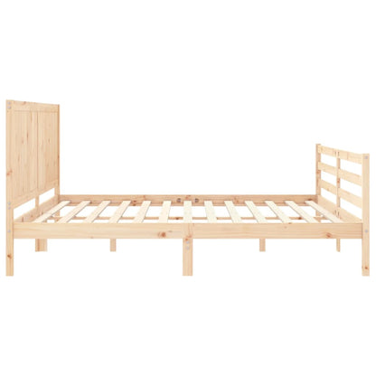 Bed Frame without Mattress 200x200 cm Solid Wood