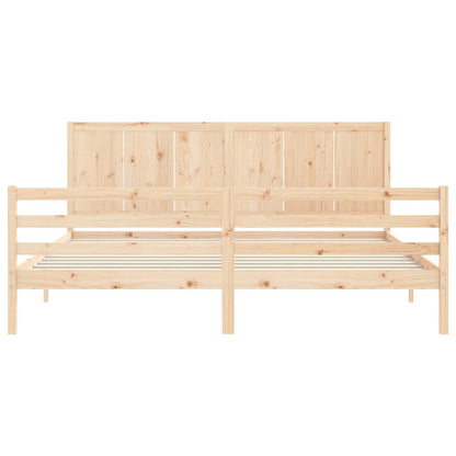 Bed Frame without Mattress 200x200 cm Solid Wood