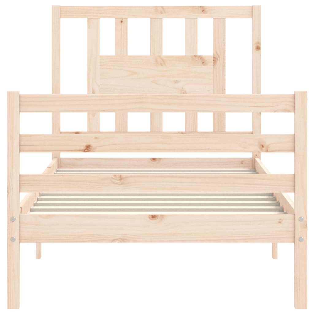 Bed Frame without Mattress Single Solid Wood